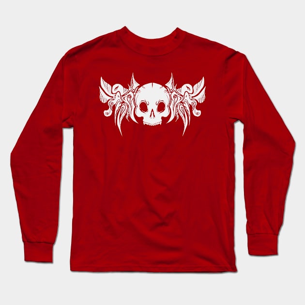 Skull Flight Monochrome Long Sleeve T-Shirt by Markyartshop